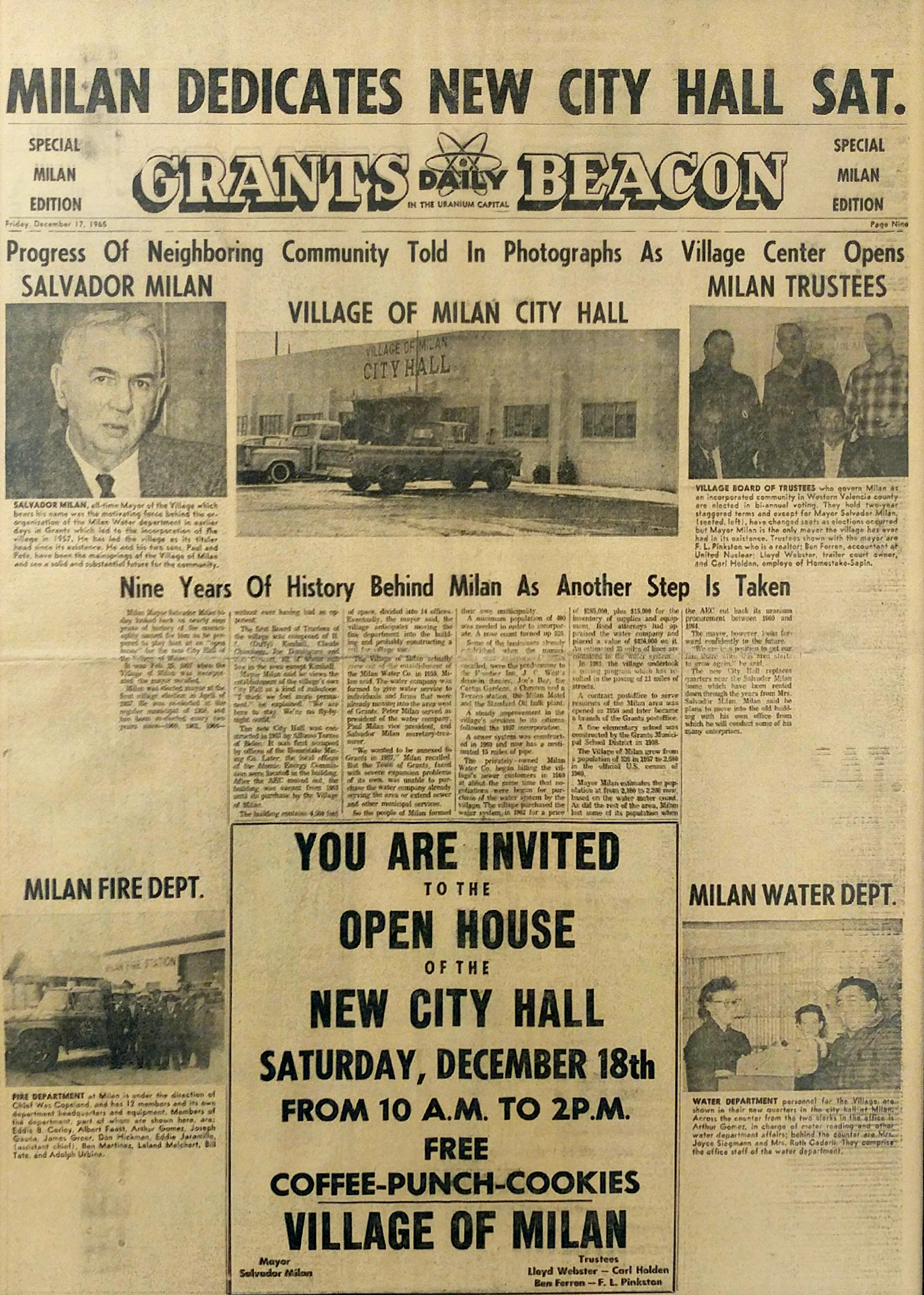 Newspaper Article 1965